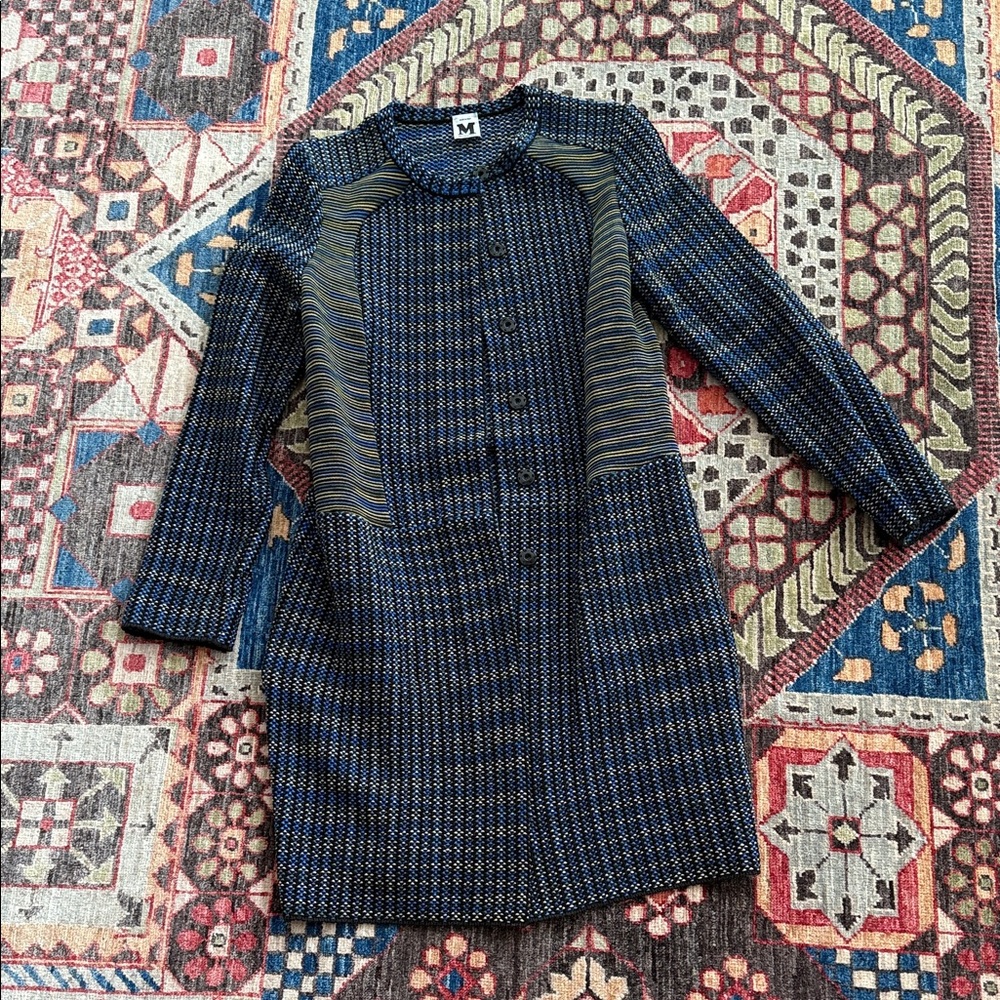 Missoni Stylish Blue and Green Long Coat